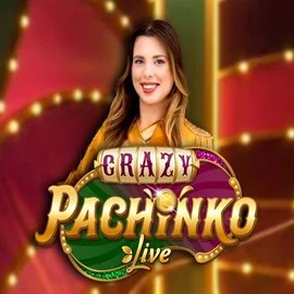 Crazy Pachinko slot logo by Evolution at Bitkingz Casino