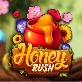 Honey Rush slot logo by Play'n GO at Bitkingz Casino