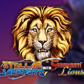Stellar Jackpots with Serengeti Lions logo by Lightning Box Game at Bitkingz Casino